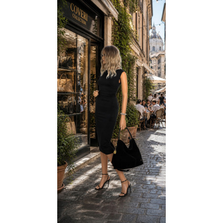 Torebka Damska Listonoszka Worek Shopper Modna Torba na Ramię CC3546 Czarna