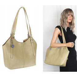 Torebka Damska Worek pleciona Shopper Modna torba na Ramię NSY2963 Zielona