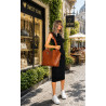 Torebka Damska Worek pleciona Shopper Modna torba na Ramię NSY2963 Brązowa