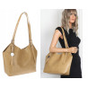 Torebka Damska Worek pleciona Shopper Modna torba na Ramię NSY2963 Beżowa