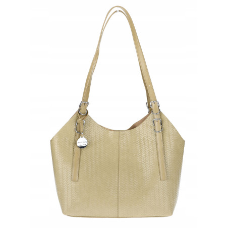 Torebka Damska Worek pleciona Shopper Modna torba na Ramię NSY2963 Zielona