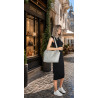 Torebka Damska Worek pleciona Shopper Modna torba na Ramię NSY2963 Szara