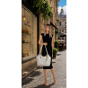 Torebka Damska Worek pleciona Shopper Modna torba na Ramię NSY2963 Szara