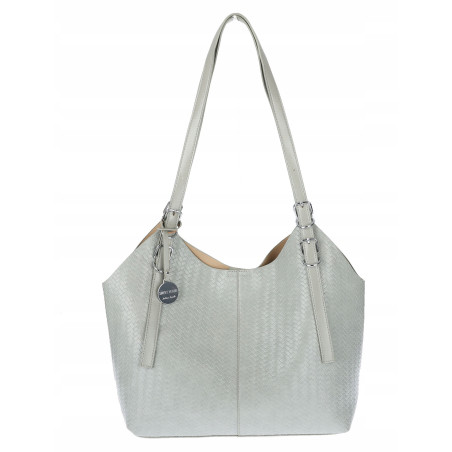 Torebka Damska Worek pleciona Shopper Modna torba na Ramię NSY2963 Szara