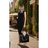 Torebka Damska Worek pleciona Shopper Modna torba na Ramię NSY2963 Czarna