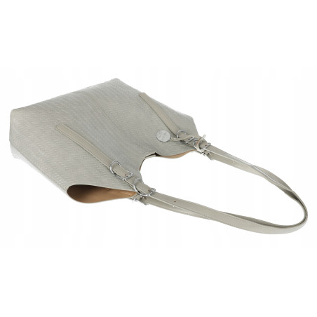 Torebka Damska Worek pleciona Shopper Modna torba na Ramię NSY2963 Szara