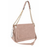 Torebka damska zamszowa pikowana shopper modna listonoszka 601276 Różowa