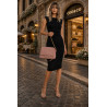Torebka damska zamszowa pikowana shopper modna listonoszka 601276 Różowa