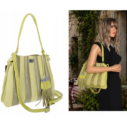 Torebka Damska Listonoszka Kuferek Shopper Torba na Ramię MC682 Zielona