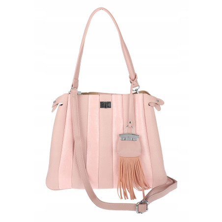 Torebka Damska Listonoszka Kuferek Shopper Torba na Ramię MC682 Różowa
