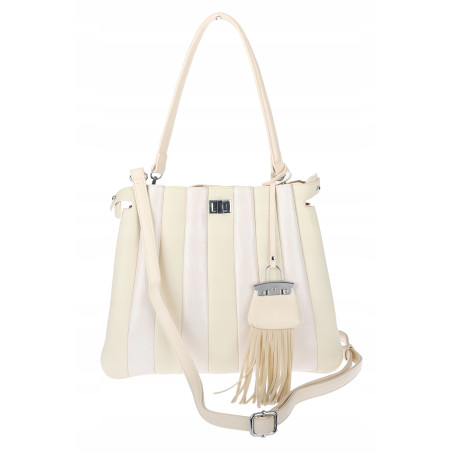 Torebka Damska Listonoszka Kuferek Shopper Torba na Ramię MC682 Beżowa