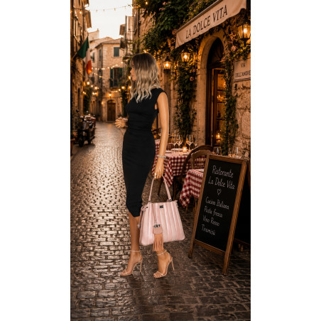 Torebka Damska Listonoszka Kuferek Shopper Torba na Ramię MC682 Różowa
