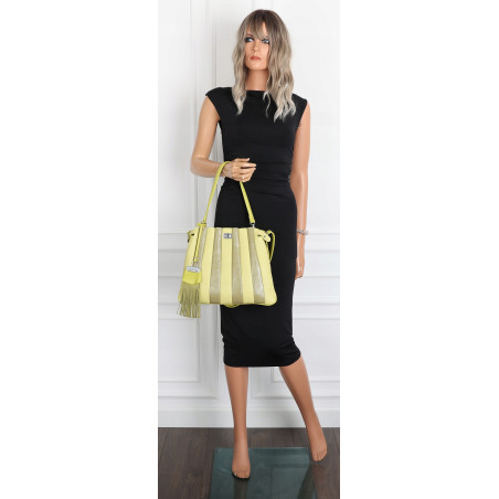Torebka Damska Listonoszka Kuferek Shopper Torba na Ramię MC682 Zielona