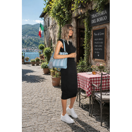 Torebka Damska Listonoszka Kuferek Shopper Torba na Ramię MC682 Niebieska
