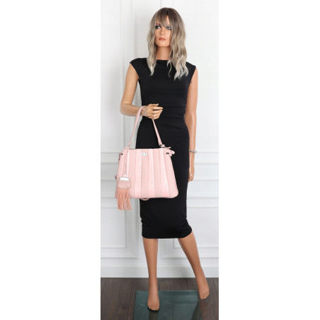 Torebka Damska Listonoszka Kuferek Shopper Torba na Ramię MC682 Różowa
