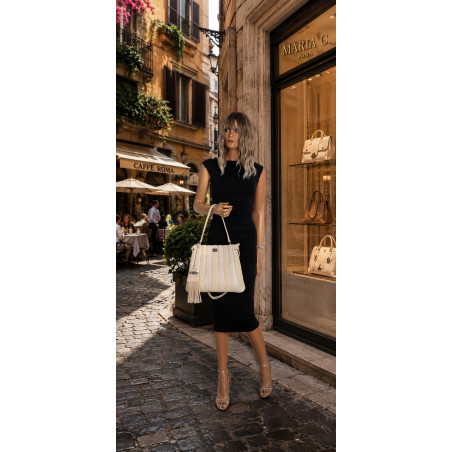 Torebka Damska Listonoszka Kuferek Shopper Torba na Ramię MC682 Beżowa