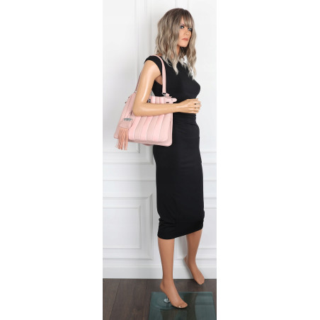 Torebka Damska Listonoszka Kuferek Shopper Torba na Ramię MC682 Różowa