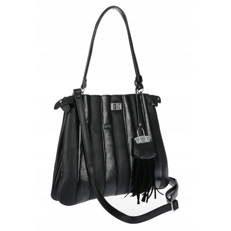 Torebka Damska Listonoszka Kuferek Shopper Torba na Ramię MC682 Czarna