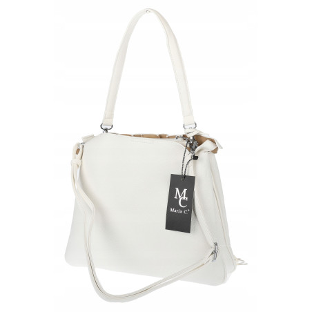 Torebka Damska Listonoszka Kuferek Shopper Torba na Ramię MC682 Biała