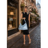 Torebka damska worek shopper na ramię frędzle duża boho MC687 Niebieska