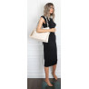 Torebka damska worek shopper na ramię frędzle duża modna boho MC687 Beżowa