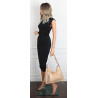 Torebka damska worek shopper na ramię frędzle duża modna boho MC687 Beżowa