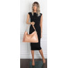Torebka damska worek shopper na ramię frędzle duża modna boho MC687 Różowa