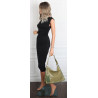 Torebka damska worek shopper na ramię frędzle duża modna boho MC687 Zielona