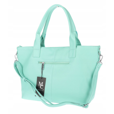 Torebka damska shopper worek na ramię pleciona duża modna MC631 Zielona