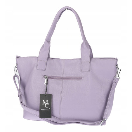 Torebka damska shopper worek na ramię pleciona duża modna MC631 Fioletowa