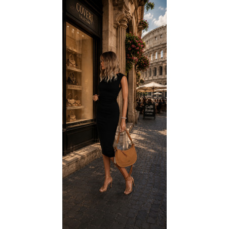 Torebka Damska listonoszka kuferek do ręki na ramię elegancka CC904 Brązowa