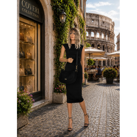 Torebka Damska listonoszka kuferek do ręki na ramię elegancka CC904 Czarna