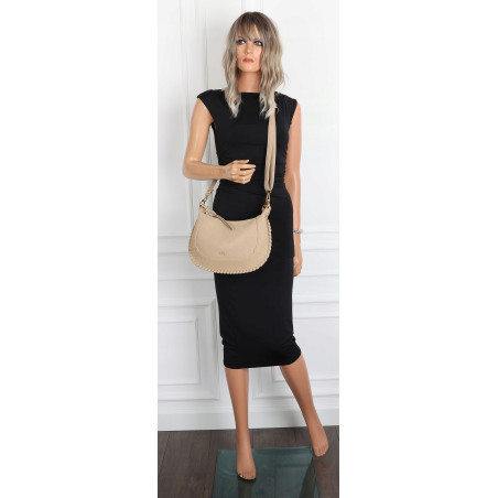 Torebka Damska listonoszka kuferek do ręki na ramię elegancka CC904 Beżowa