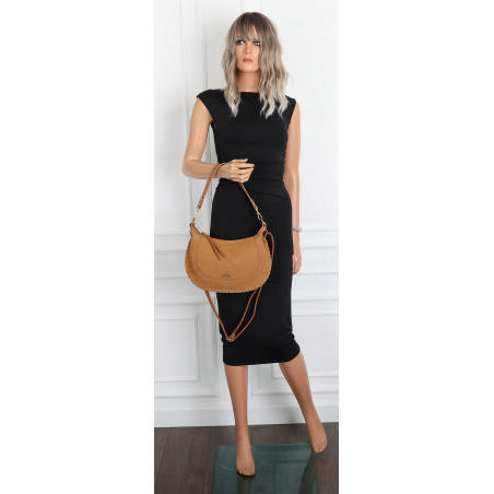 Torebka Damska listonoszka kuferek do ręki na ramię elegancka CC904 Brązowa