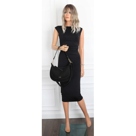 Torebka Damska listonoszka kuferek do ręki na ramię elegancka CC904 Czarna