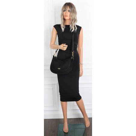 Torebka Damska listonoszka kuferek do ręki na ramię elegancka CC904 Czarna