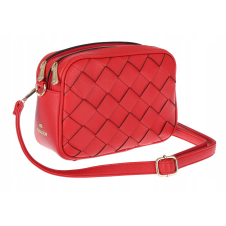 Torebka damska listonoszka modna pikowana na ramię lekka CH332183 Czerwona