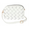 Torebka damska listonoszka pleciona pikowana na ramię lekka CH332183 Biała