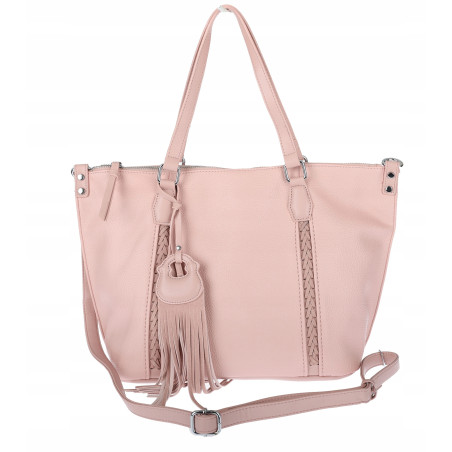 Torebka Damska Shopper worek na Ramię do ręki Listonoszka MC870 Różowa