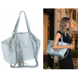 Torebka Damska Shopper worek na Ramię do ręki Listonoszka MC870 Niebieska