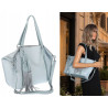 Torebka Damska Shopper worek na Ramię do ręki Listonoszka MC870 Niebieska