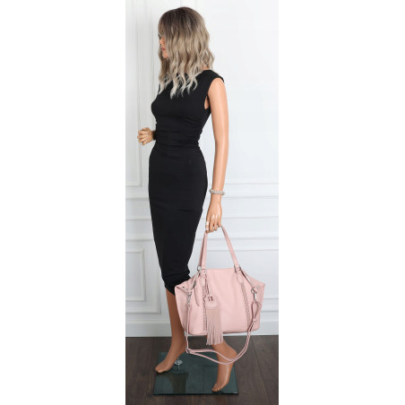 Torebka Damska Shopper worek na Ramię do ręki Listonoszka MC870 Różowa