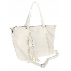 Torebka Damska Shopper worek na Ramię modna do ręki Listonoszka MC870 Biała