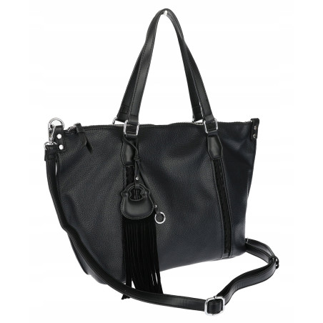 Torebka Damska Shopper worek na Ramię do ręki Listonoszka MC870 Czarna