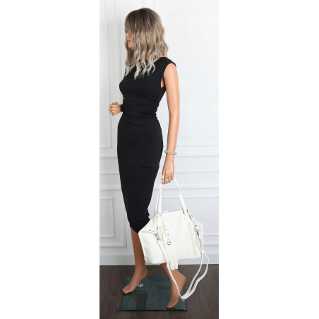 Torebka Damska Shopper worek na Ramię modna do ręki Listonoszka MC870 Biała
