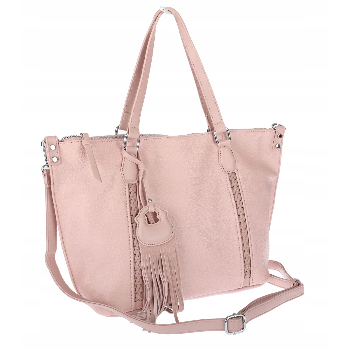 Torebka Damska Shopper worek na Ramię do ręki Listonoszka MC870 Różowa