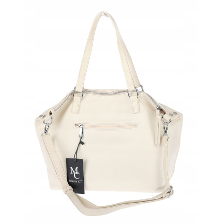 Torebka Damska Shopper worek na Ramię do ręki Listonoszka MC870 Beżowa