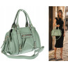 Torebka Damska kuferek do ręki Listonoszka elegancka modna HJ575 Zielona
