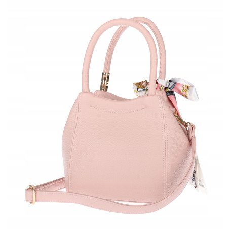 Torebka damska kuferek listonoszka apaszka elegancka modna CH56811 Różowa