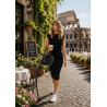 Torebka damska kuferek listonoszka apaszka elegancka modna CH56811 Czarna